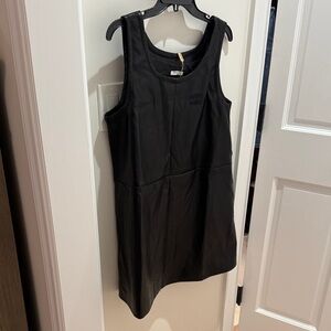 Miu Miu style faux leather dress